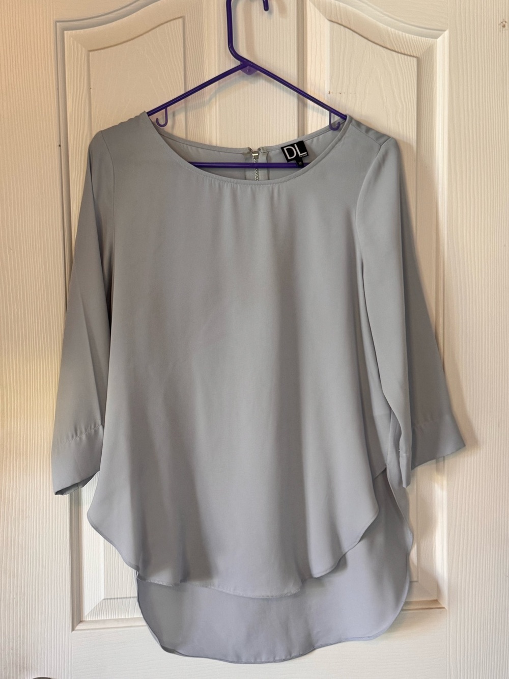 Light blue Layered Chiffon Blouse - Women's
